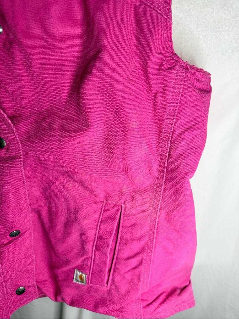 Carhartt Women's Hot Pink Sherpa Hooded Vest - Picture 3 of 5